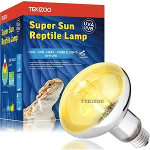 UVA UVB High Intensity Self-Ballasted Heat Basking Lamp Bulb for Reptile and Amphibian (125W)
