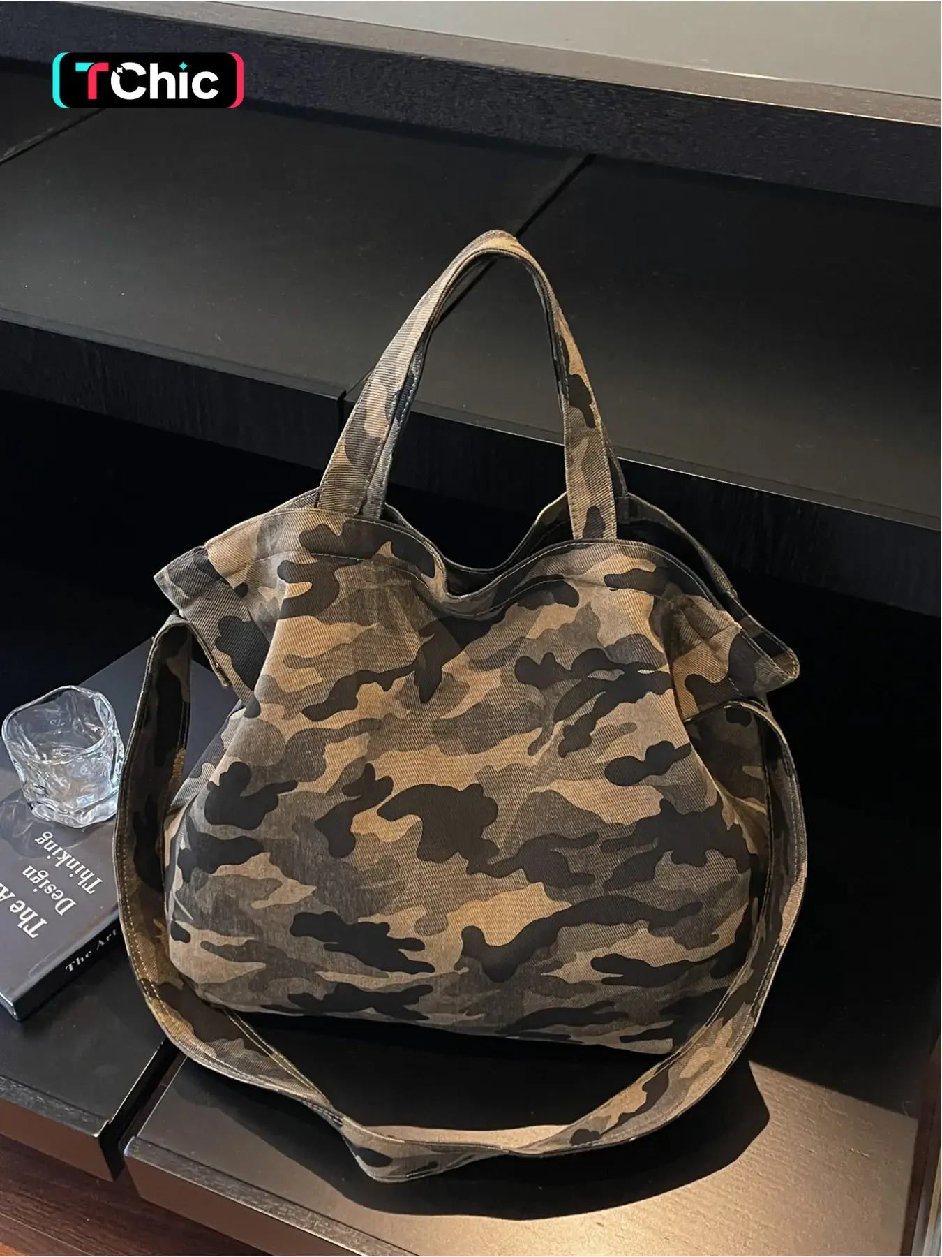 Casual Camouflage Pattern Large Capacity Tote Bag, Versatile Crossbody Shoulder Bag for Outdoor Use, Stylish and Practical Handbag, Casual Messenger Bags, Trendy Shoulder Bag, Casual Fashion Bag