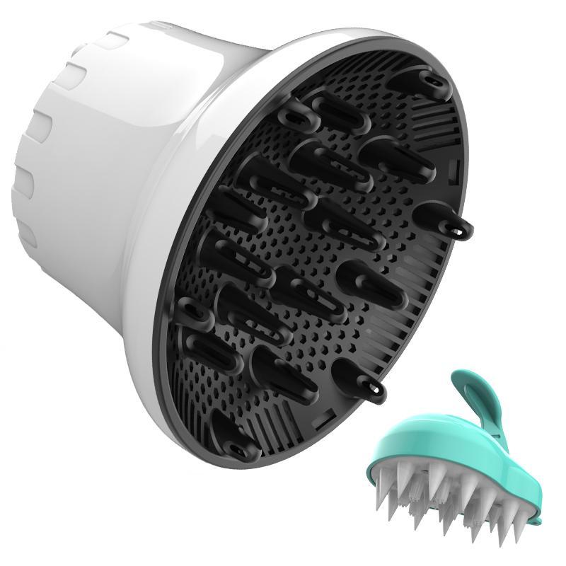 Professional Diffuser Attachment, Universal Hair Diffuser for Straightening & Curly Hair, Lightweight Portable Travel Design Hair Blower Diffuser, Hair Dryer Diffuser