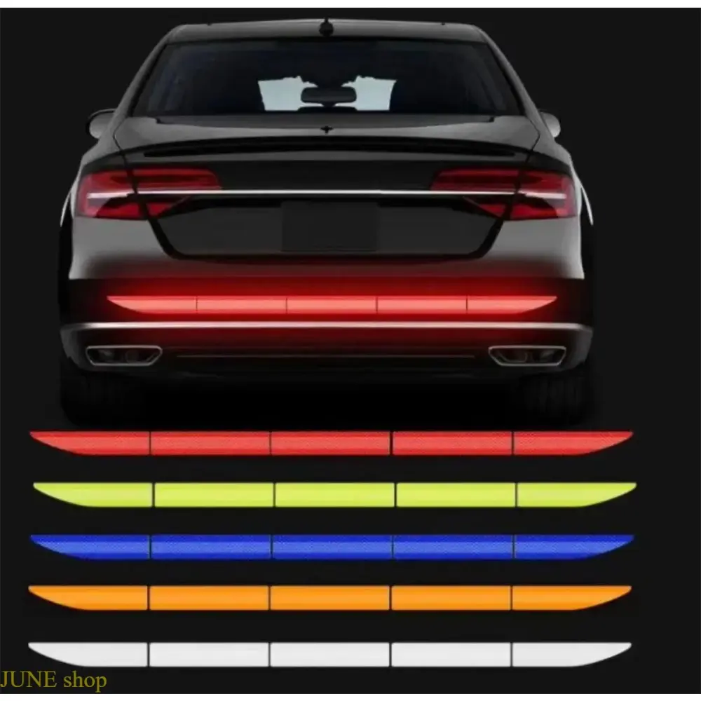 3 Pack Reflective Car Warning Stickers, High Visibility Anti-Collision Safety Tape For Vehicle Rear Trunk Installation, Durable Automotive Reflective Accessory To Improve Night Driving Visibility And Avoid Rear-End Collisions