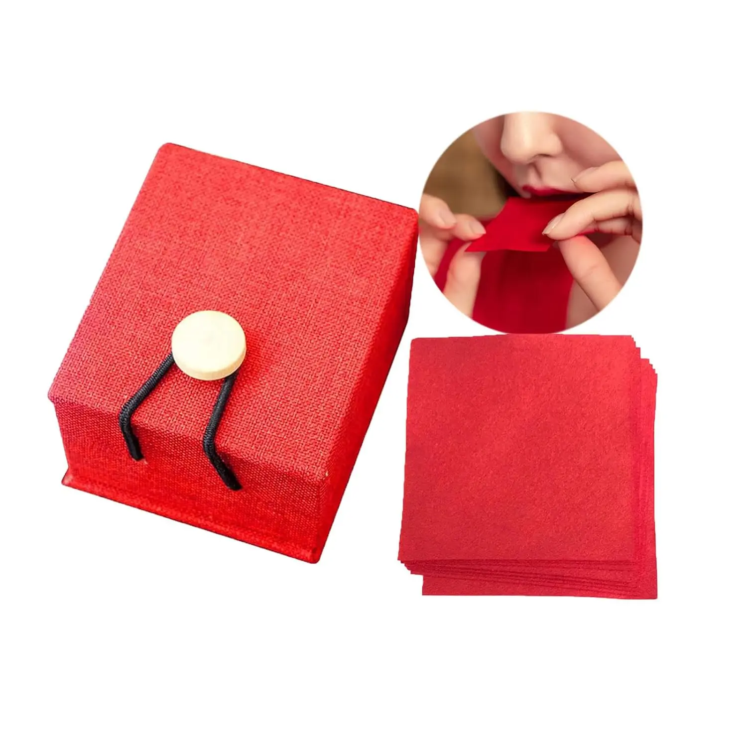12 PCS Traditional Chinese Ancient Style Matte Lipstick Papers - Non-Stick Cup, Long-Lasting Rouge with Red Storage Box