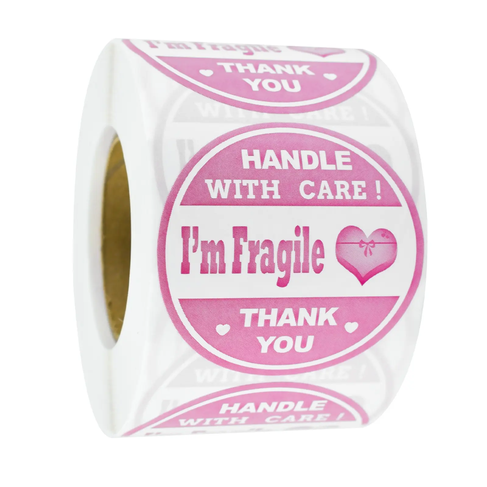 250pcs Fragile Warning Labels, Heart Design Shipping Stickers, Adhesive Paper Box Envelope Labels, Easy to Apply Transport Tags