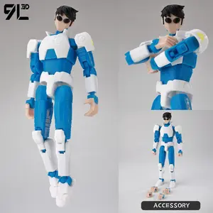 9L3D Dummy13 F Star Mark Light Blue Action Figure 3D Printed Multi-Jointed Poseable Model Anime Collectible Desktop Ornament
