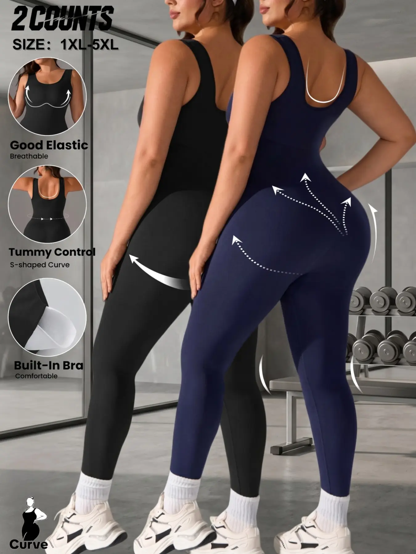 Women's Sleeveless Sporty Romper, Slim-Fitting Above Knee, Breathable Stretch Fabric, Ideal for Running Yoga Fitness