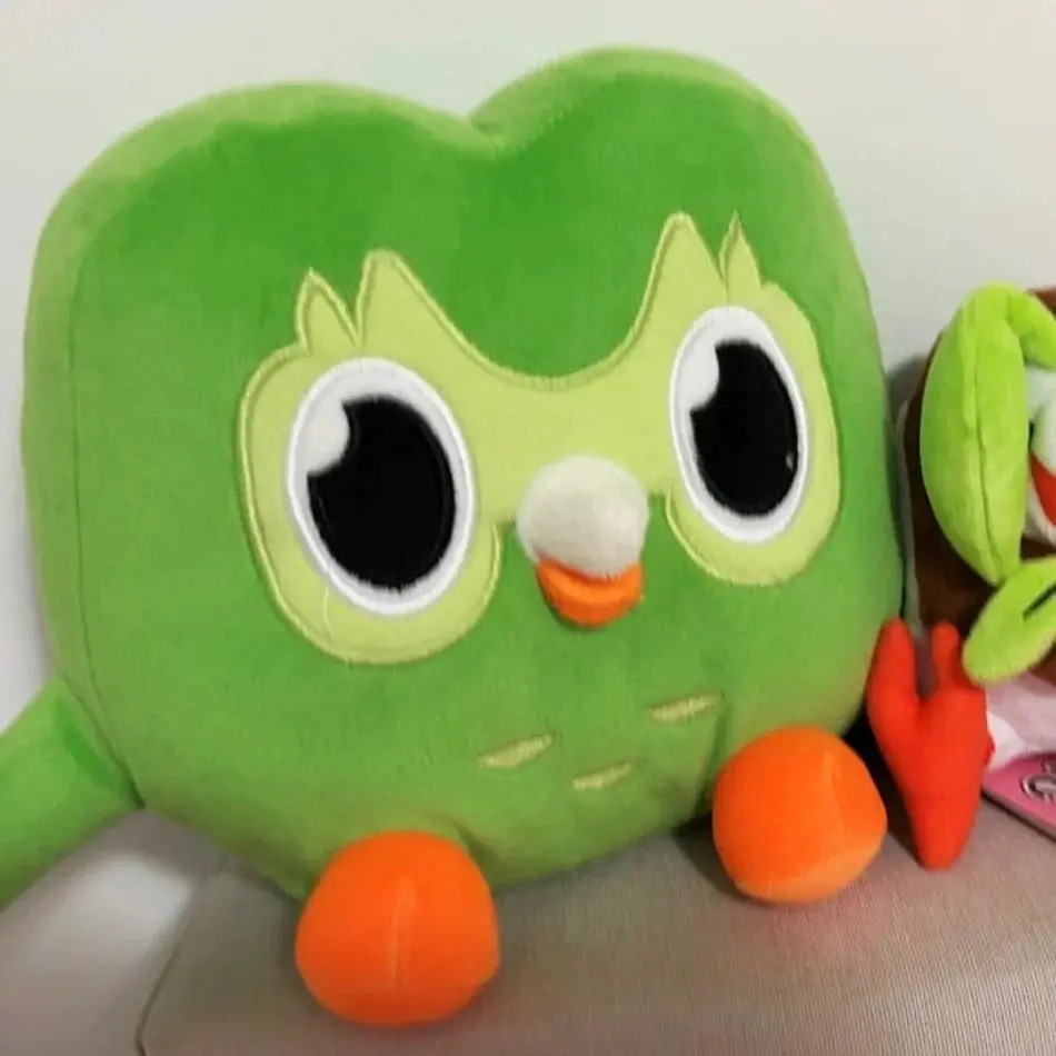 30cm Green Duolingo Owl Plush Toy Plushie Of Duo The Owl Cartoon Anime Owl Doll Soft Stuffed Animal Toys Children Birthday Gifts