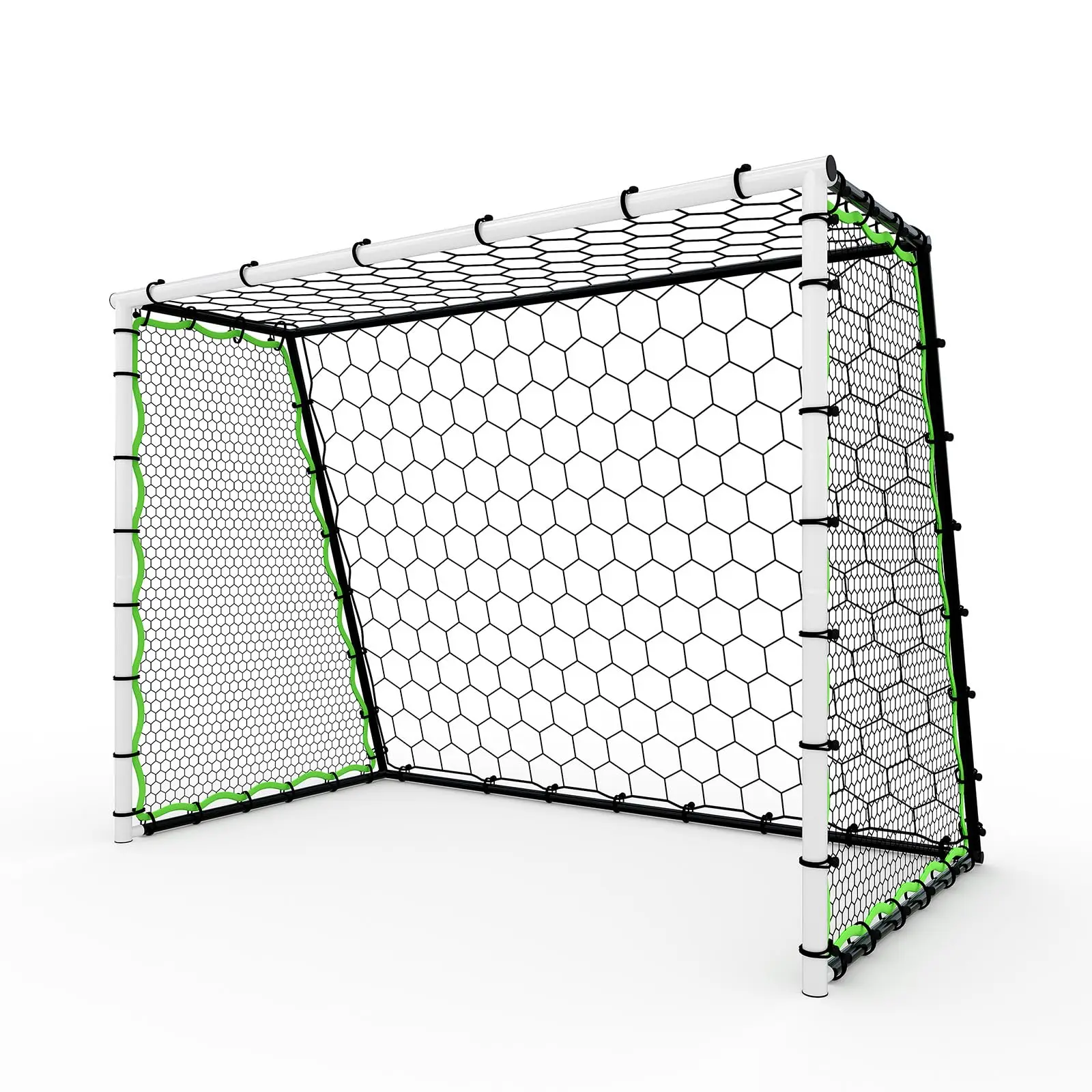 3-in-1 Pop Up Soccer Rebounder Goal Only, Portable Training Net 6x4 FT / 7x5 FT Options, for Passing, Shooting and Ball Control, Full Set with Soccer Ball, Pump, Training Cones, Ground Stakes and Carry Bag, Indoor and Outdoor Use