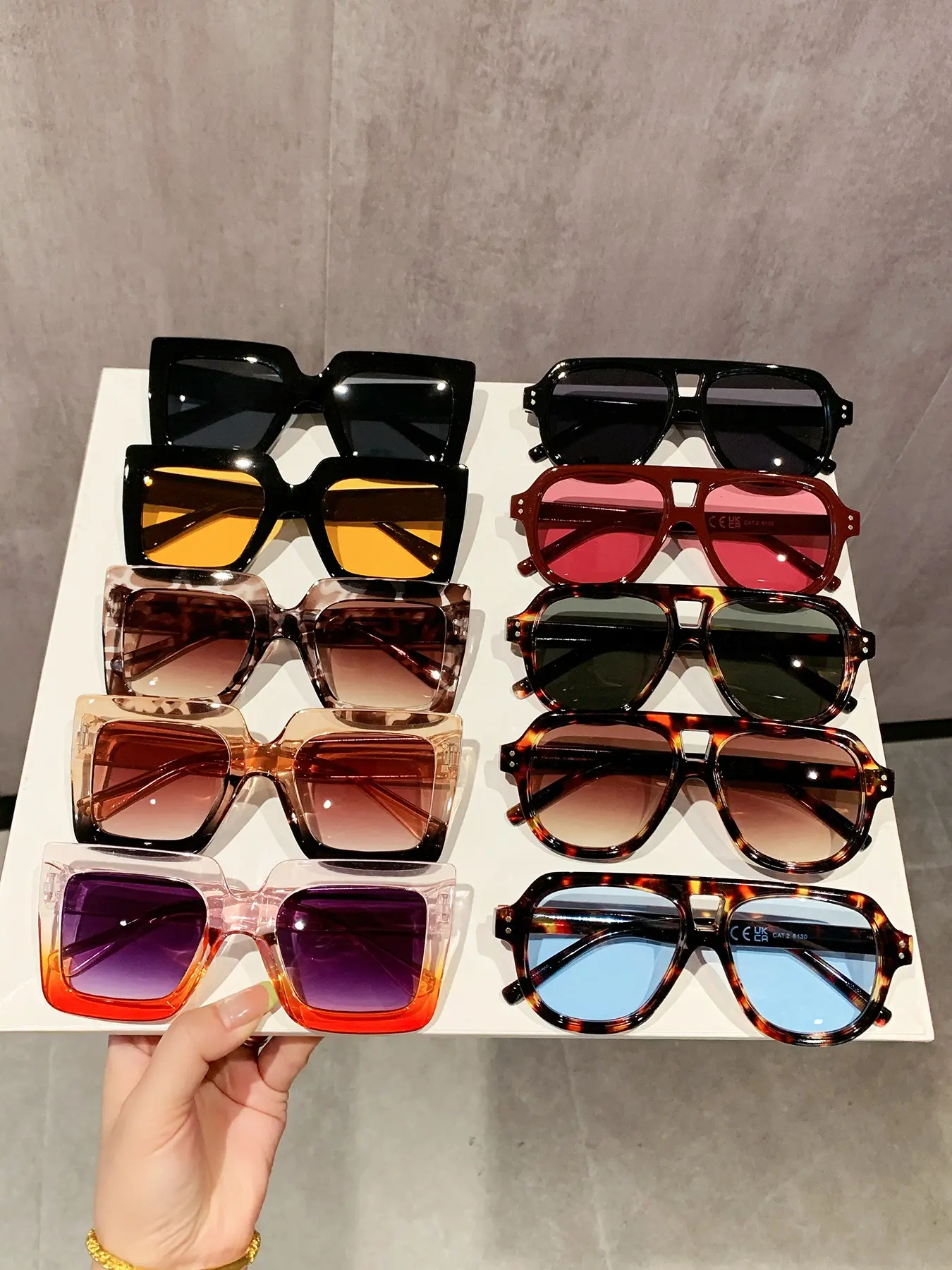 10 Pairs Women's Large Frame Cat Eye Glasses, Vintage Fashion Eyewear, Perfect for Runway, Beach Parties, Street Style