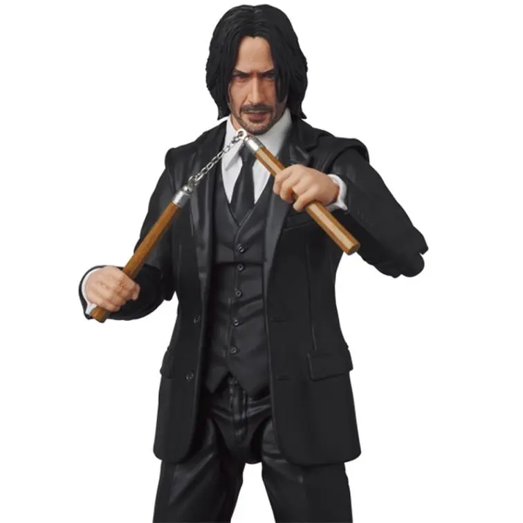 Mafex 212 John Wick Chapter 4 Articulated PVC Collectible Joints Moveable Action Figure Toy
