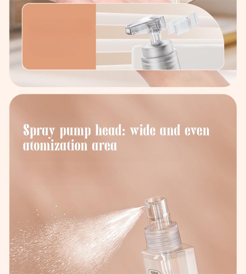 4-in-1 Travel Dispenser Bottle for Toiletries Portable Cosmetic Shampoo Storage Lotion Compact Plastic Container Wholesale Easy Press Smooth Flow