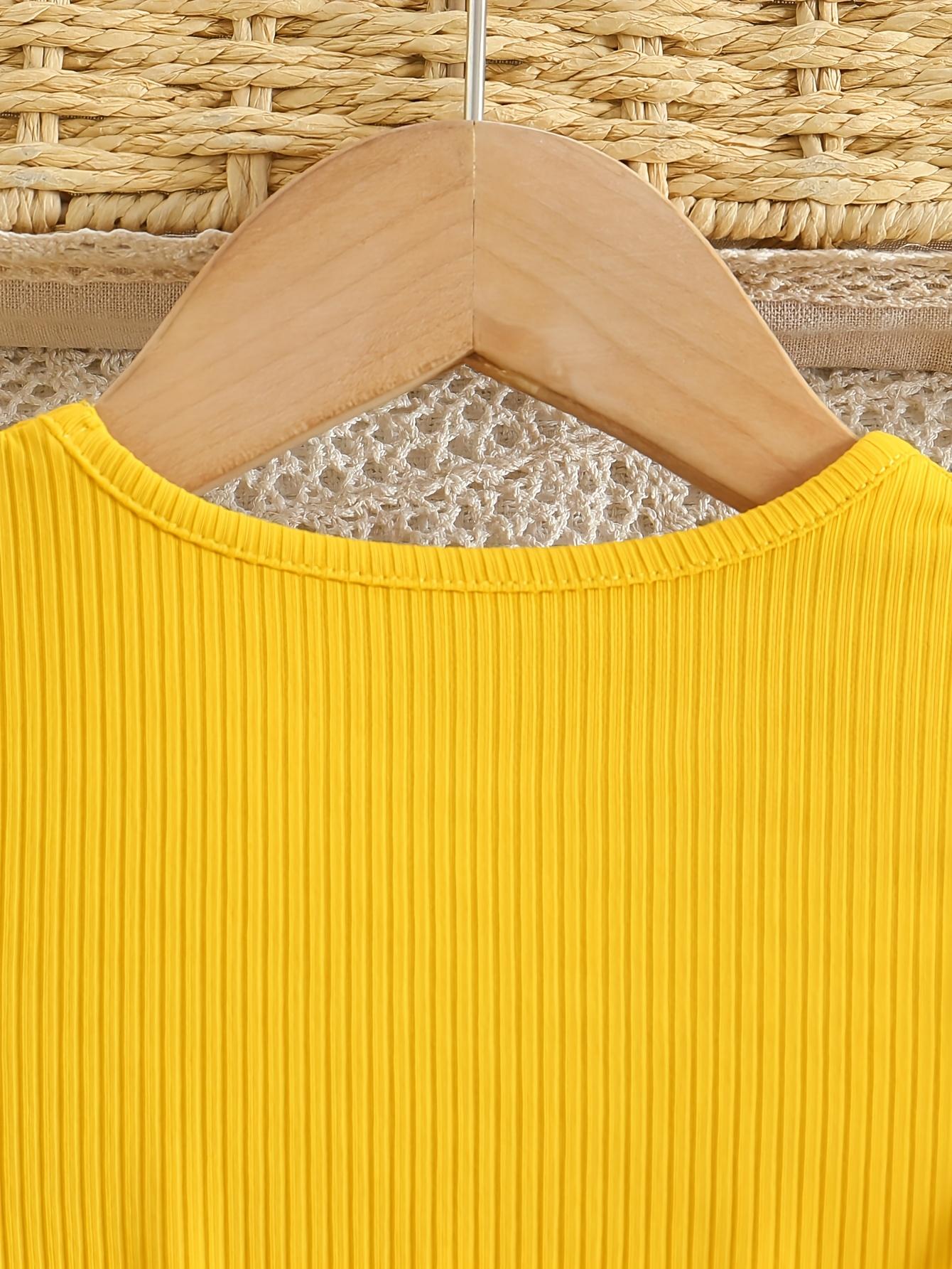 Girls' Patchwork Yellow Romantic Floral Print Dress with Belt, Elegant Princess Skirt Party and Evening Wear, Soft, Suitable