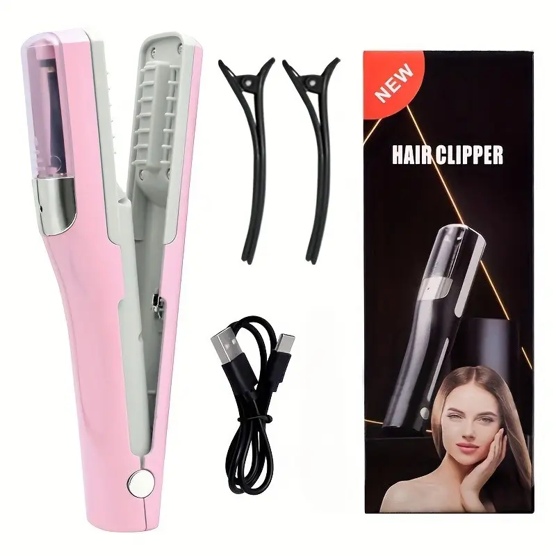 2-In-1 Wireless Hair Trimmer, Portable Travel Design, Compact Negative Ion Razor, Multi-Functional Hair Care Tool, Detachable & Washable