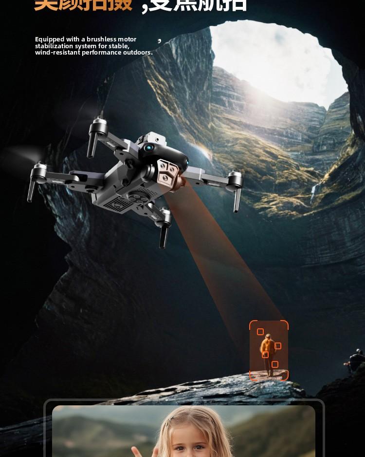 2025 Self-Screen Mini Drone with 4K Professional Camera Built-in HD Display Remote Control Aircraft for Elementary Students and Young Beginners