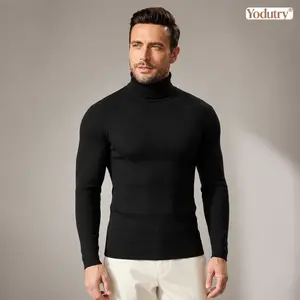 Yodutry | Men's Ribbed Turtleneck Knit Sweater | Premium Slim Fit Winter Pullover | Cozy Smart Casual Streetwear Aesthetic