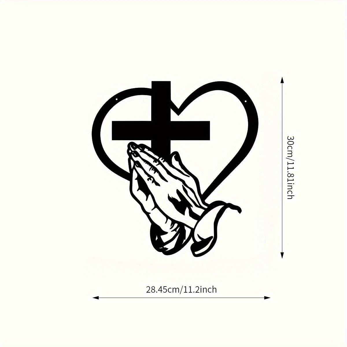 Metal Cross Wall Decor, Iron Art Home Hanging Ornament