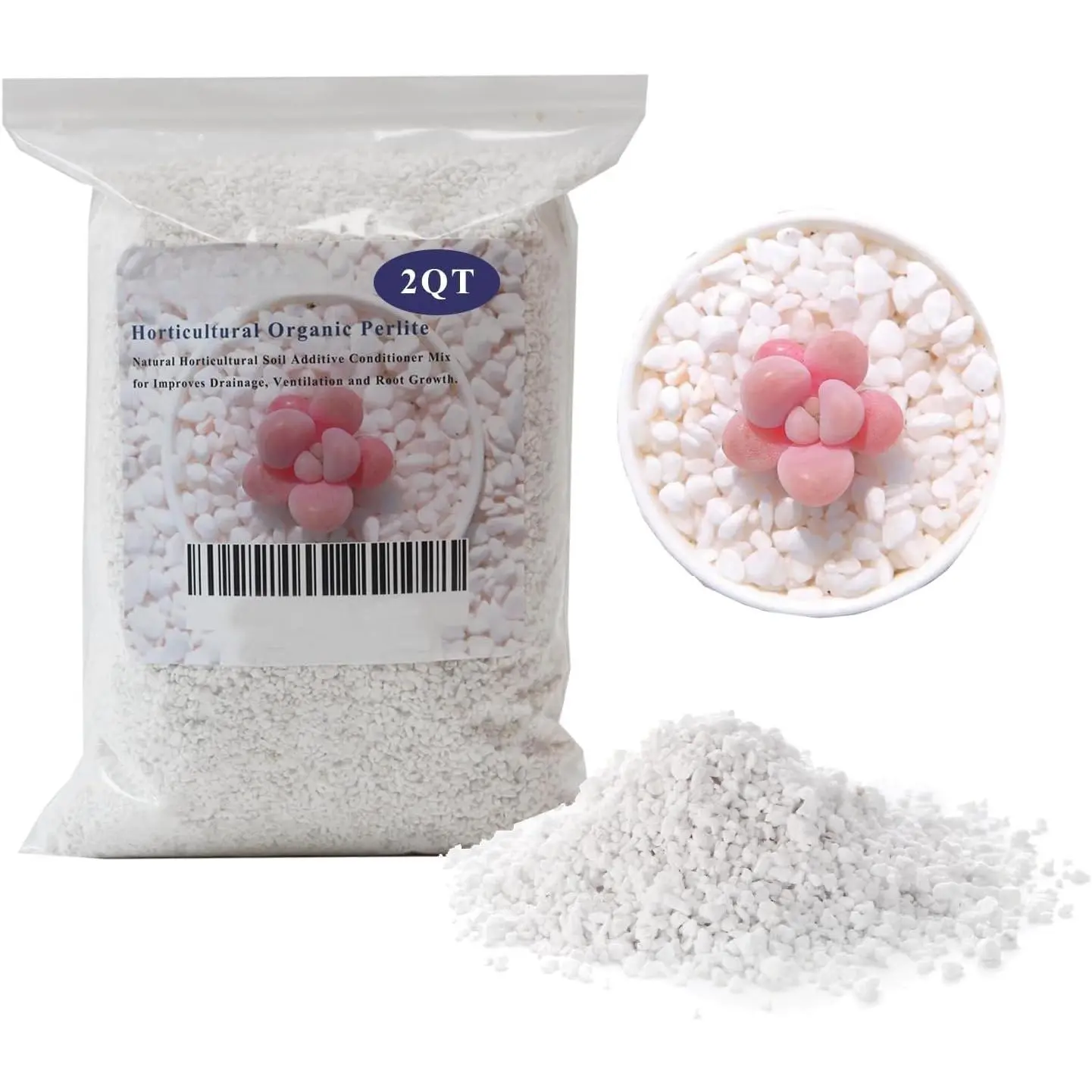 2 Quart  Perlite Horticultural Soil Amendment for  and  Drainage  Growth  Perlite Soil for  Root Development