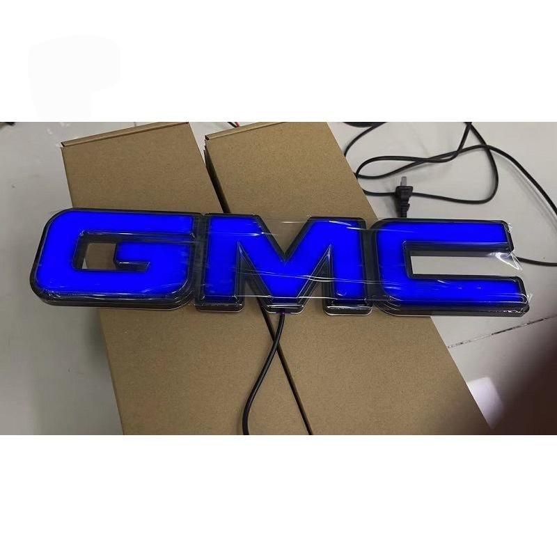 Suitable for GMC  Illuminated Badge Light Flowing Badge Grille Illuminated Badge LED Flowing Badge  Accessories  Decorations car