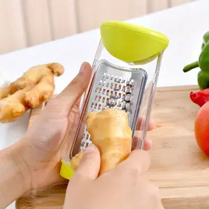 1pc Manual Ginger Grater, Garlic Grater, Household Ginger Shaver with Storage Box, Durable Cheese Slicer, Kitchen Tool for Fresh Ginger Juice and Seasonings
