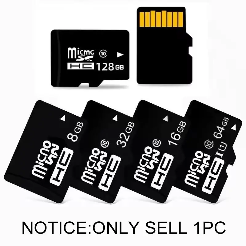 High-Speed C10 TF Card 128GB 64GB 32GB, 16GB,8GB U3 A2 Flash Memory Card, Micro SD for Phone, Drone Tachograph Monitor, Replacement Parts, TF SD Cards