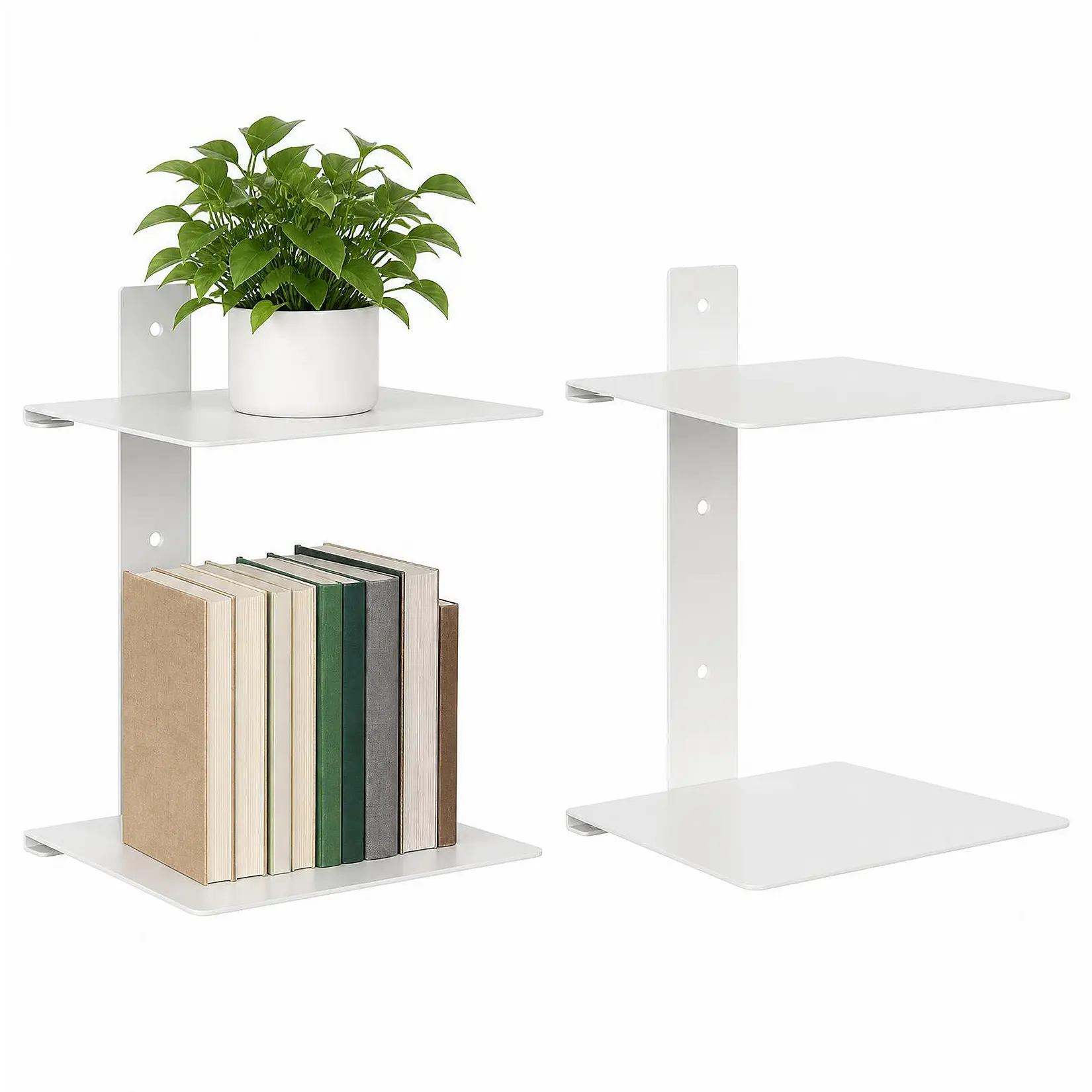 3-Pack Black Floating Shelves for Wall – Heavy-Duty Metal Hidden Bracket Shelving, Minimalist Storage Display Rack for Bedroom, Office & Kitchen