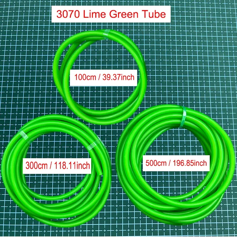 1/3/5 Meter 3070 High Elasticity Rubber Tube, Plain Black Fluorescent Green Orange Colors Rubber Band for Outdoor Sports