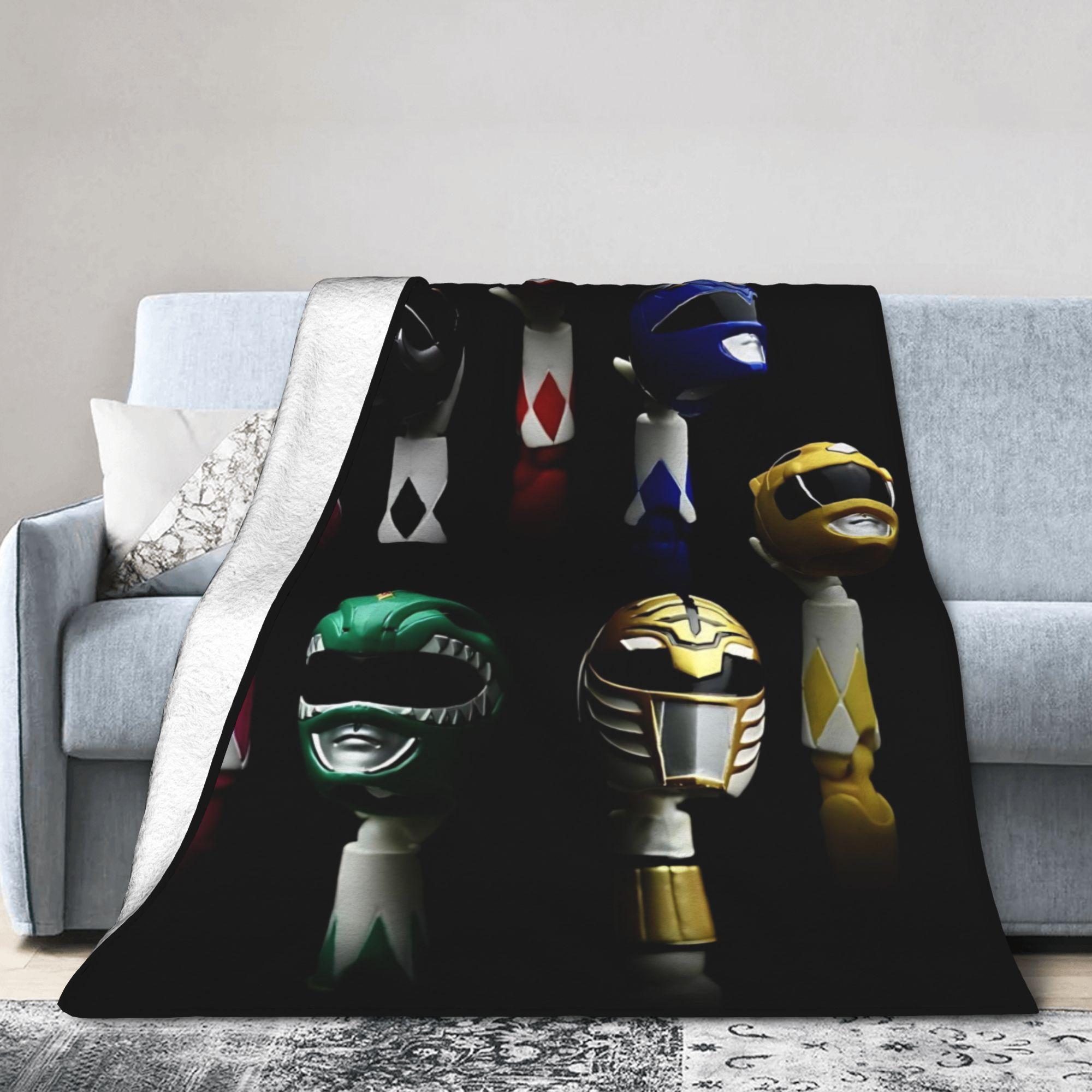 This flannel blanket features a Power Rangers-inspired design, modern and minimalist, is pill-resistant, soft and warm, making it an ideal choice for home or office use, and a perfect gift for friends and family. Its comfortable softness is suitable for s