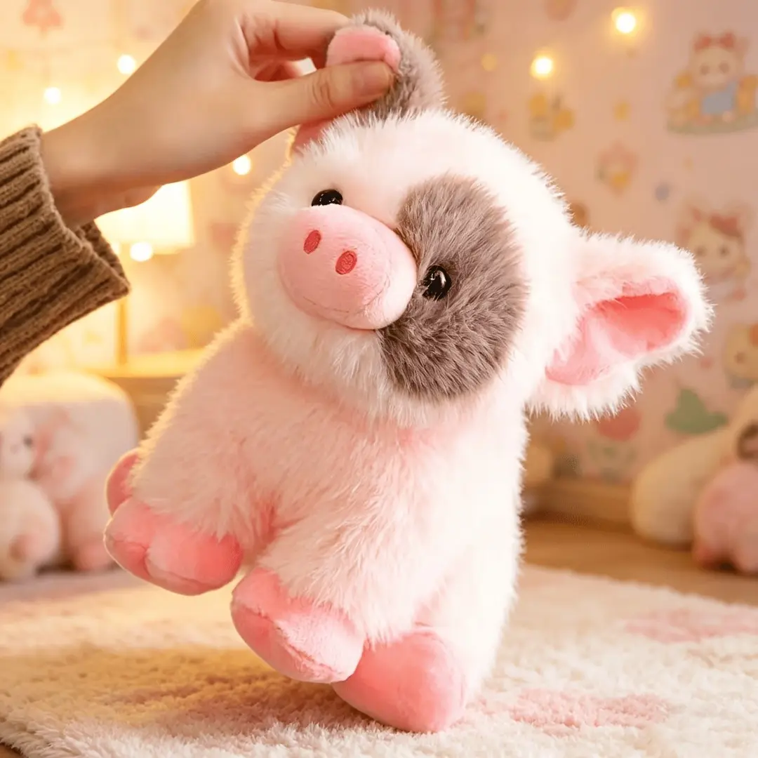 Cartoon Pig Plush Toy, Soft Huggable Stuffed Animal, Dual Color Options, Kids Gift, Halloween, Christmas, Birthday, Room Decor