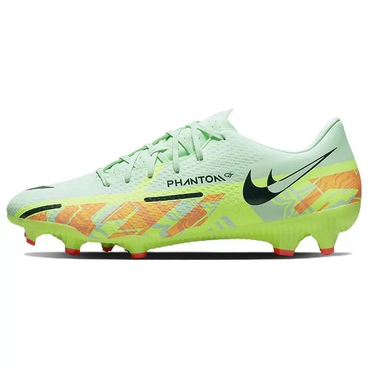 Nike Phantom GT2 Academy Men's Football Cleats with Round Toe, Lace-Up Design, and Molded Rubber Studs for Enhanced Traction and Durability Verifiable, with credentials and supporting global authentication