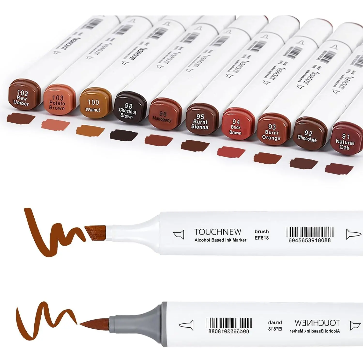 10 count  Markers Pure Color Series, Tip Soft Art Solid Color Markers Set for Adults Beginner Drawing Sketching (Grey)