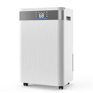VEVOR 52 Pints Dehumidifier for Home Basement, Drain Hose for Commercial Industrial Use, Smart Humidity Control, Low Noise for Large Rooms, Warehouses, Bedrooms Storage, Large Coverage, White