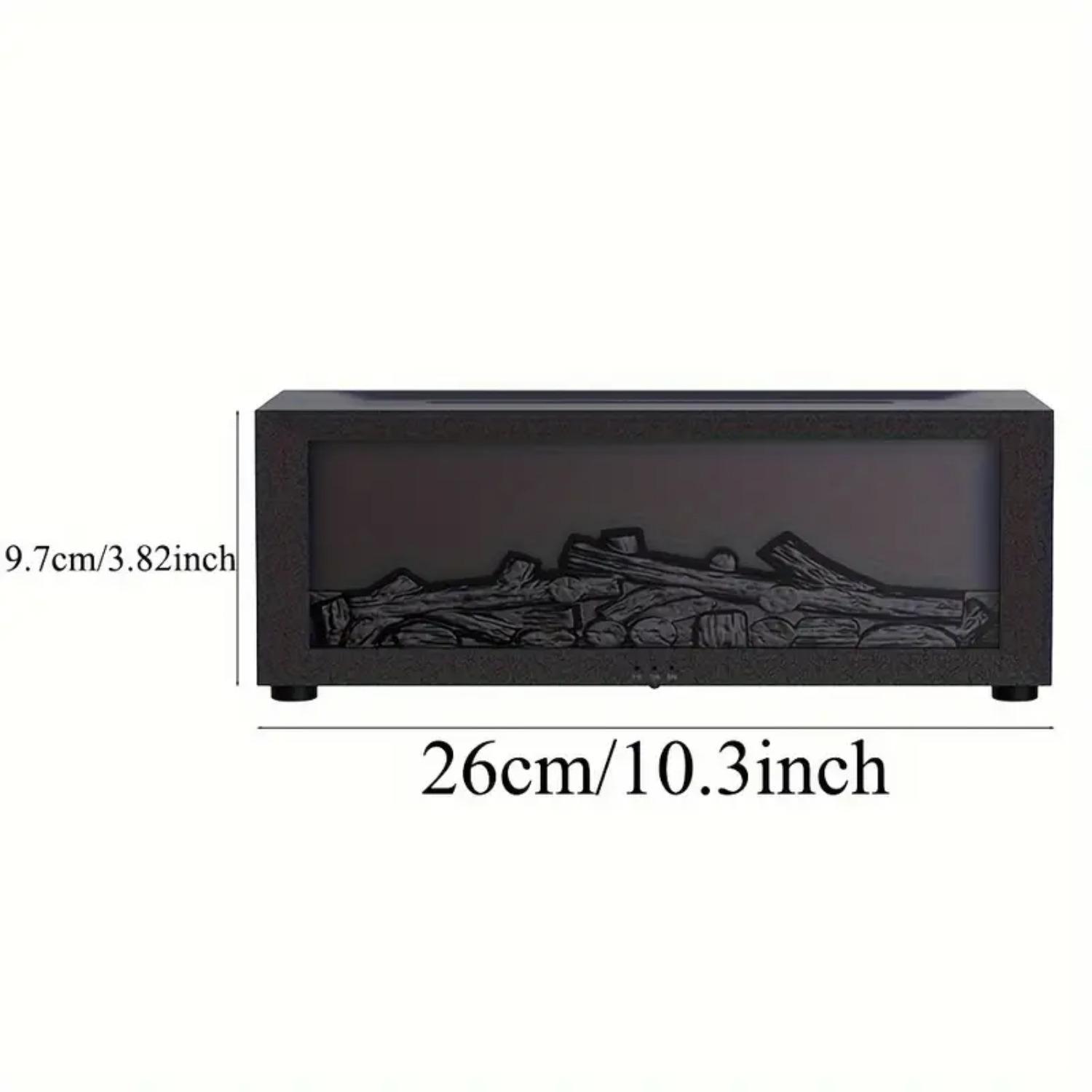 Flame Wall Fireplace Aroma Diffuser: 7-Color Flame Effect, 220ML Ultrasonic Cool Mist, Timer & Auto Shut-Off, for Large Rooms/Bedrooms/Office