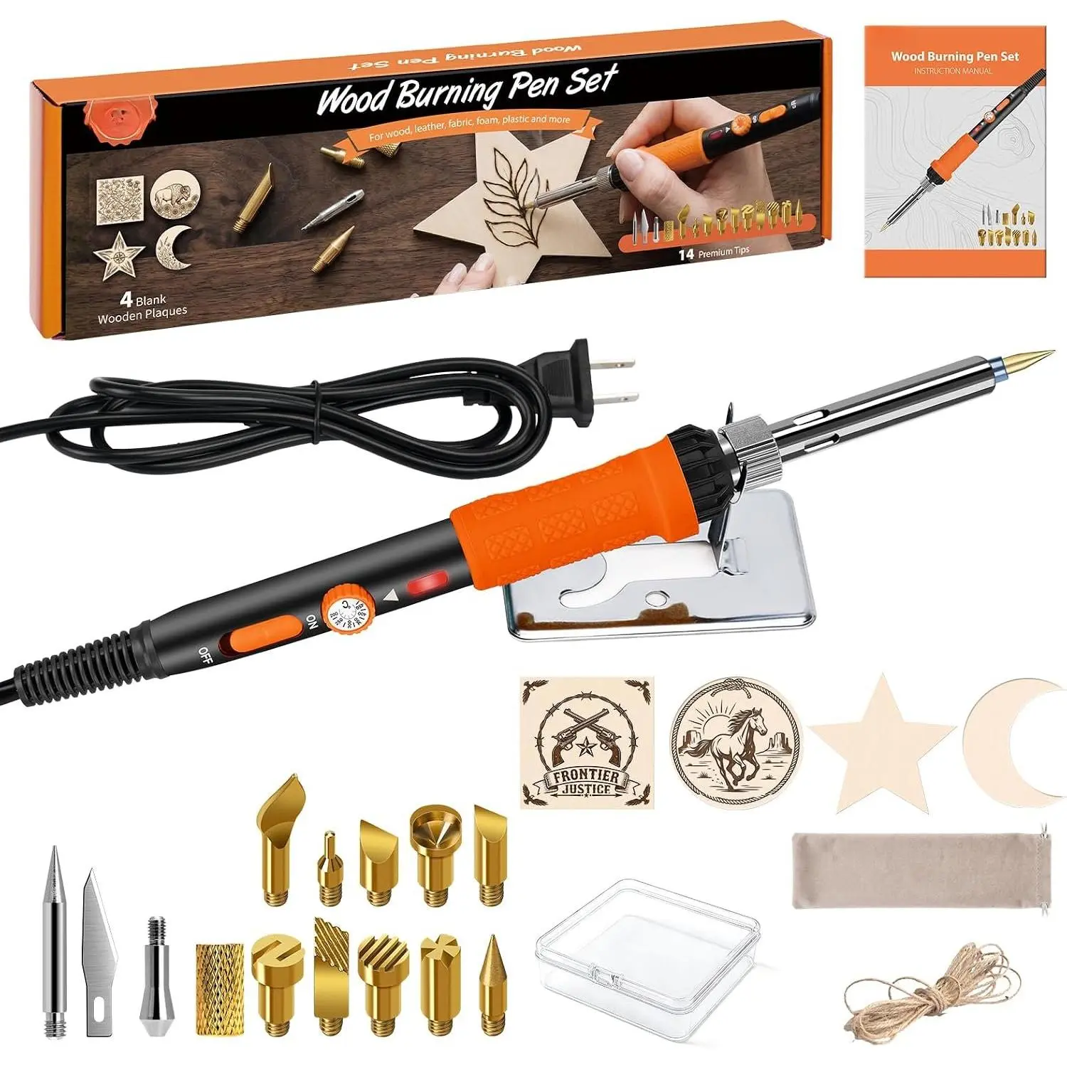 it, 23 count   Pen Adjustable Temperature 200-450°C |   Tool Pen for Beginners Adults & Teens, DIY Craft Pyrography Pen for , Leather, Fabric,  Includes 14 Tips