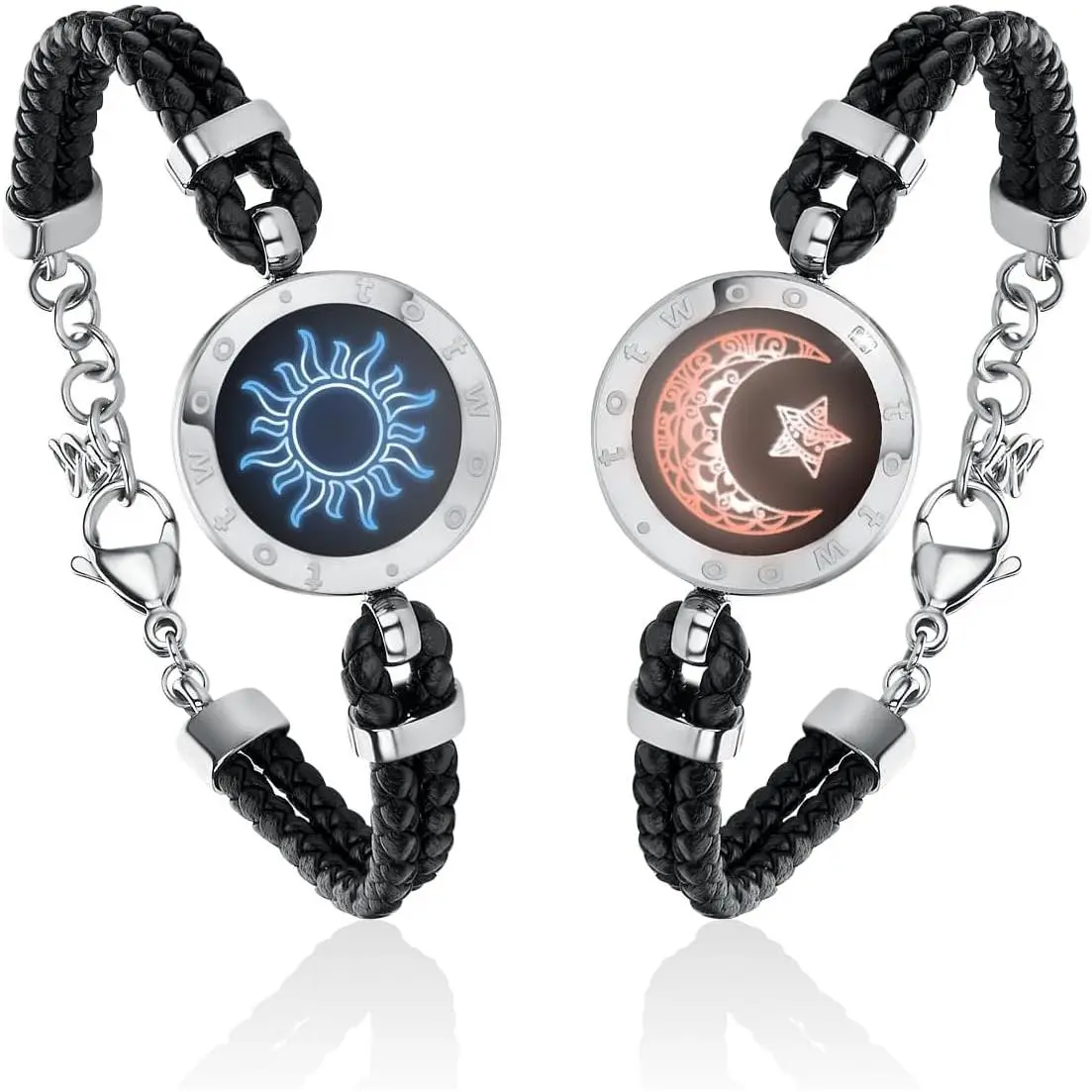 Bracelets for Couples, Vibration & Light up for Love Couples Long Distance Relationship Gifts for Girlfriend  Pairing
