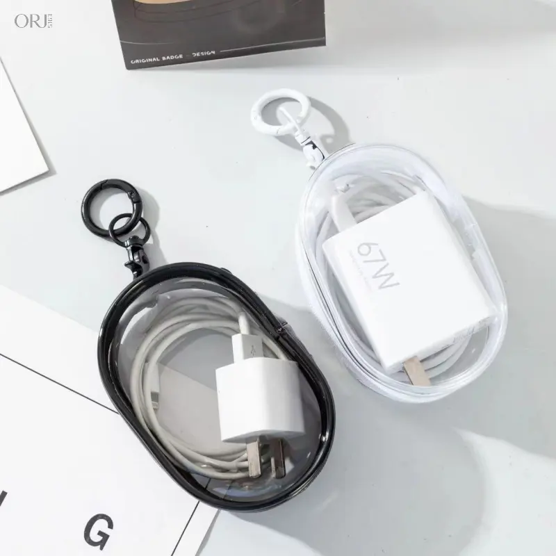 Portable Digital Charging Cable Organizer Bag with Cord Winder - Compact Storage Case for Chargers, Earbuds & Phone Accessories, Couple Personalized Keychain (Back to School Travel Essential),titanium,love,picture,reel,necklace,Ch,fidget,spinne,accessory,