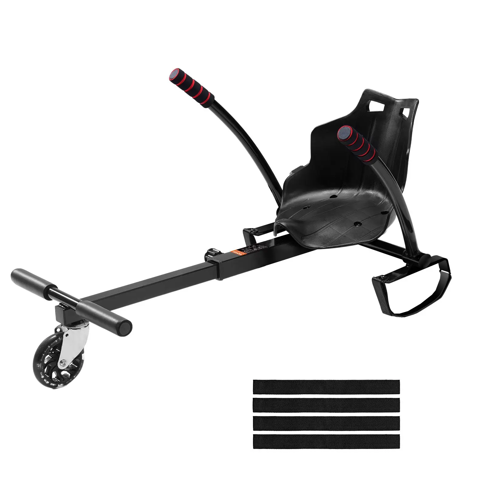 【DealsForYouDays】VEVOR Hoverboard Seat Attachment(Not included hoverboards), for 6.5" 8" 8.5" 10" Hoverboards, with LED Lights, Grips Control, Adjustable Frame Length and 220 LBS Load Capacity, Hover Board Go Karts Accessory, for Kids Adults