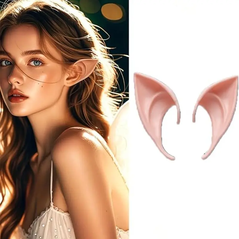Kids Halloween Latex Elf Ears Cosplay Props, Fun Pointy Ears for Party Phantom City, Costume Accessories for Children