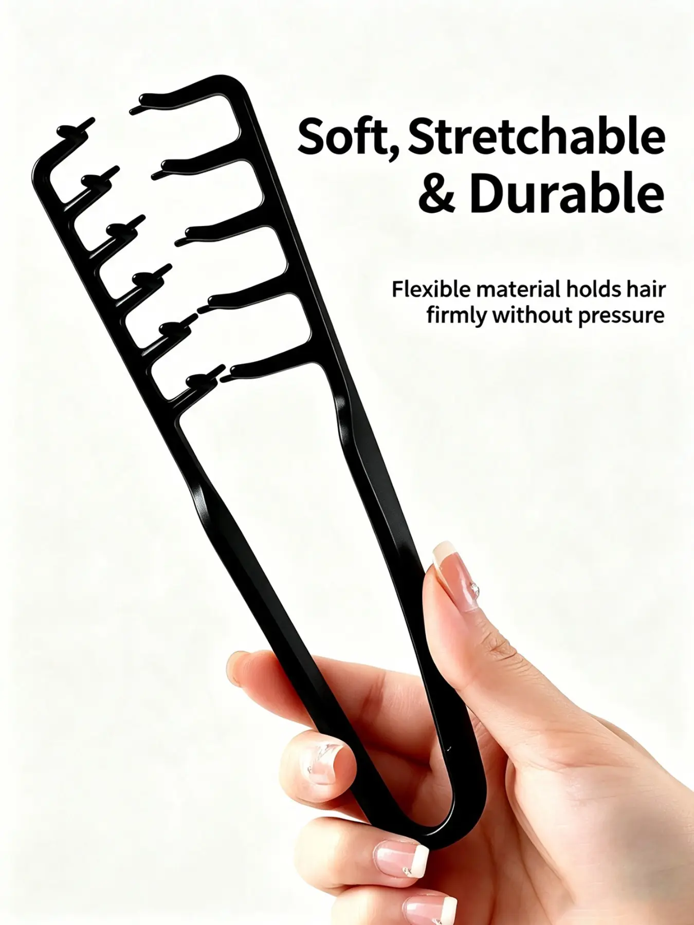 Volumizing textured hair comb, root lifter for men, covers bangs and flat head, U-shaped styling brush