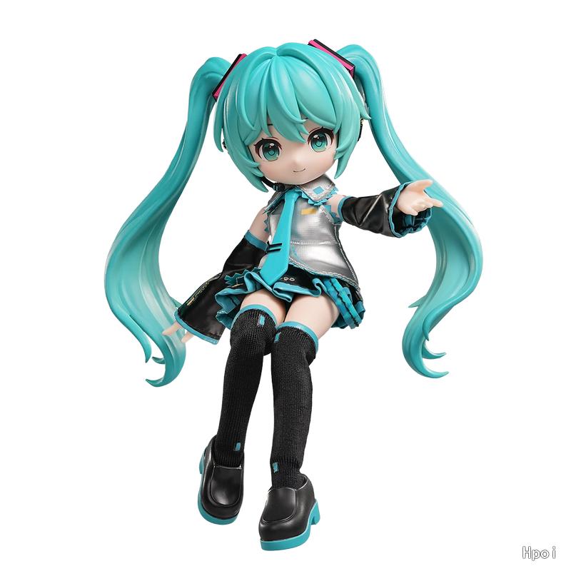 In Stock Original Brooke  Block Man Qiyu Edition Hatsune Official Server Ver. 14cm Anime Movable Doll Figure Ornament Model