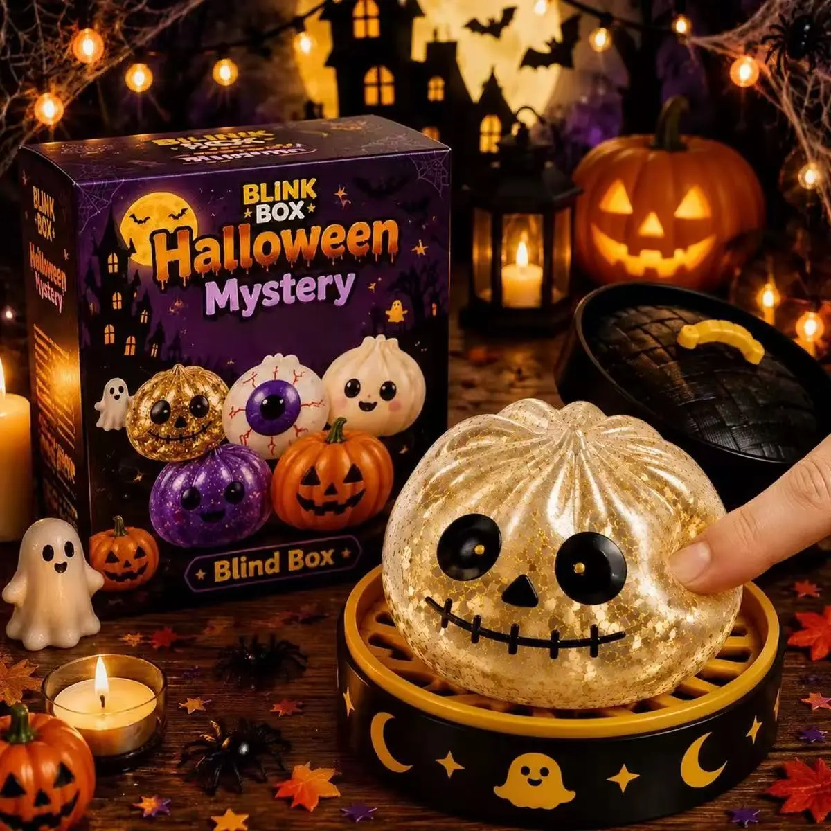 Halloween Horror Jumbo Soft Toy Blind Box, Adult Stress Relief Squishy Ball, Cute Halloween Decoration, Anxiety Relief Toy