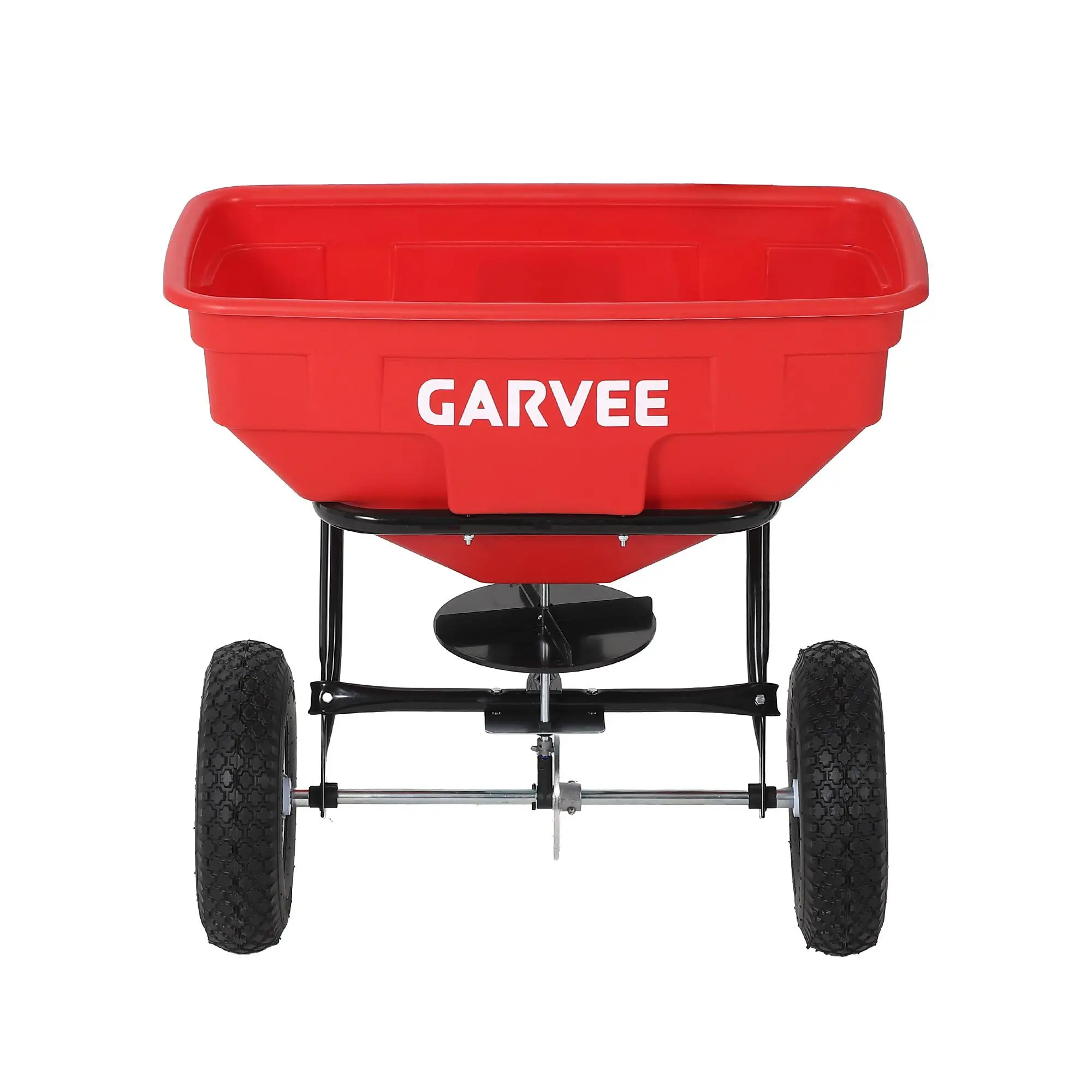 Heavy Duty 80L/100L/125L Tow Behind Broadcast Spreader - Premium Tow Behind Spreader for UTV, ATV, Lawn Mower, Tractor with 9.8FT/12FT Spreading Width, 30 Current Settings, Global Hitch, for Fertilizer, Seed, Salt, Ice Melt