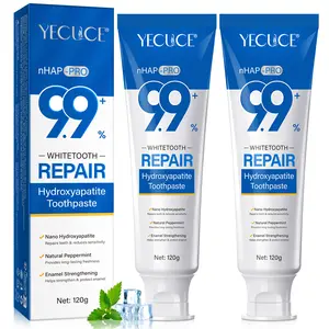 Yecuce Hydroxyapatite Toothpaste 120g 2 Pack, Contains Niacinamide & 9.9% Hydroxyapatite, Suitable for Sensitive Teeth, Fresh Breath