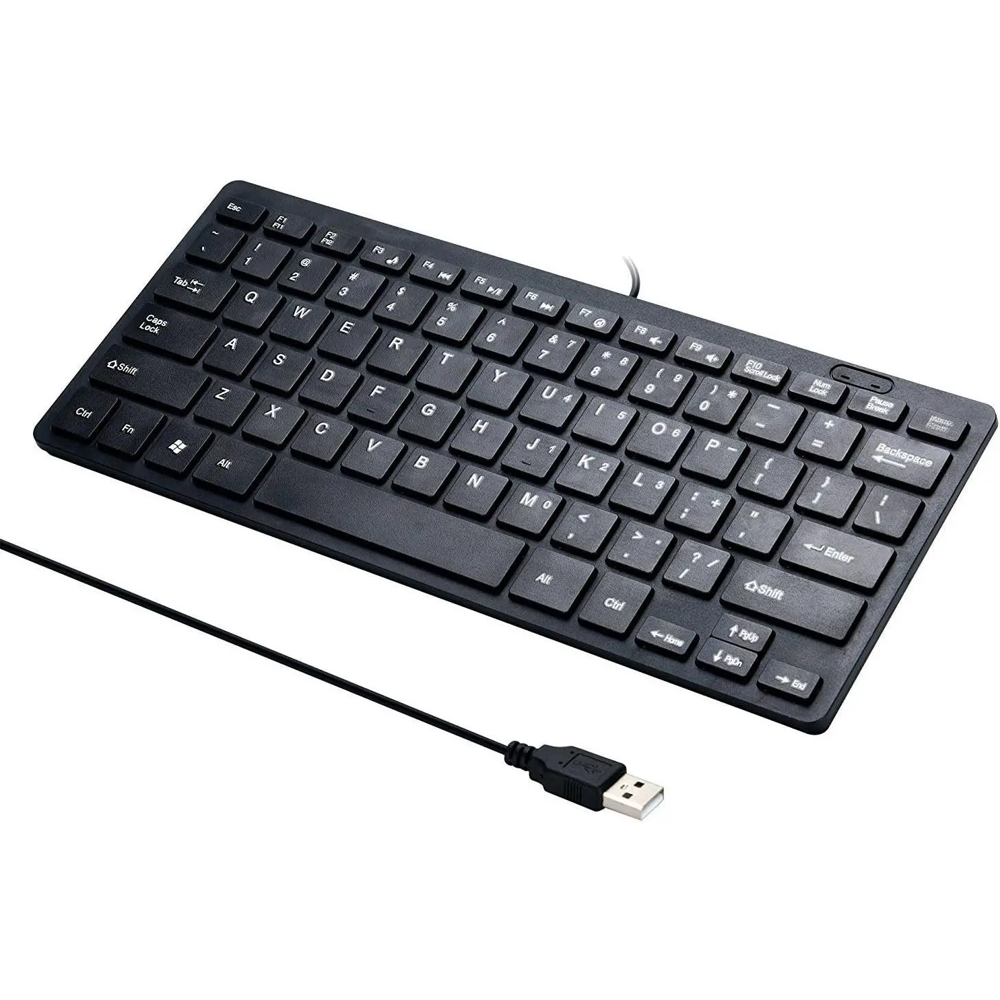 Mn 78  Wred Keyboard - wth Cover  keypad for Laptop  Wndows 10/8 / 7 / Vsta/XP(Black+Keyboard Flm)