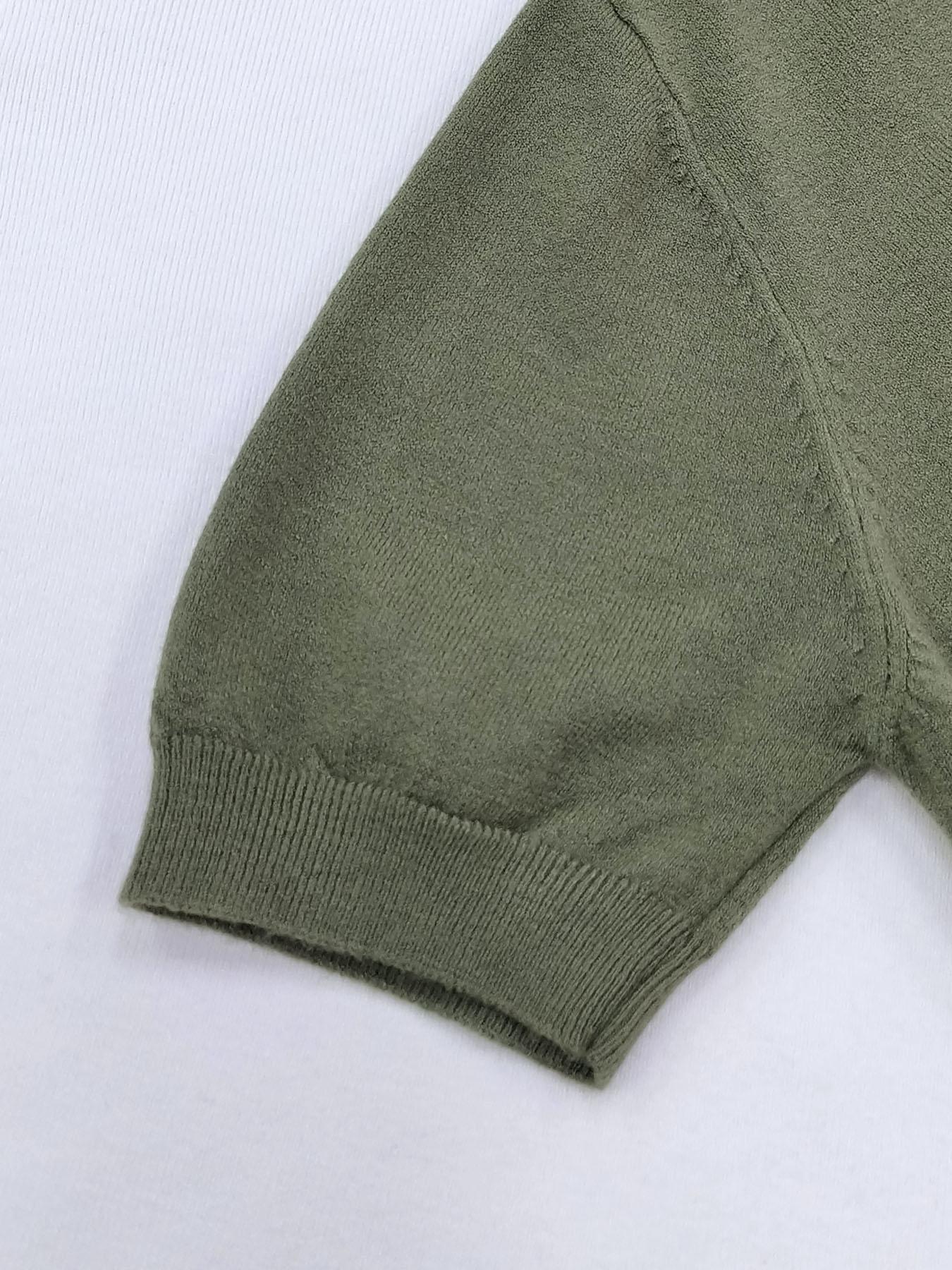 Women's Solid Color Crew Neck Short Sleeve Lightweight Loose Sweater, Casual Basic Minimalist Knit Pullover for Spring & Fall, Fashion Women's Knitwear for Daily Wear, Womenswear Women's Solid Color Crew Neck Short Sleeve Lightweight Loose Sweater, Casual Basic Minimalist Knit Pullover for Spring & Fall, Fashion Women's Knitwear for Daily Wear, Womenswear