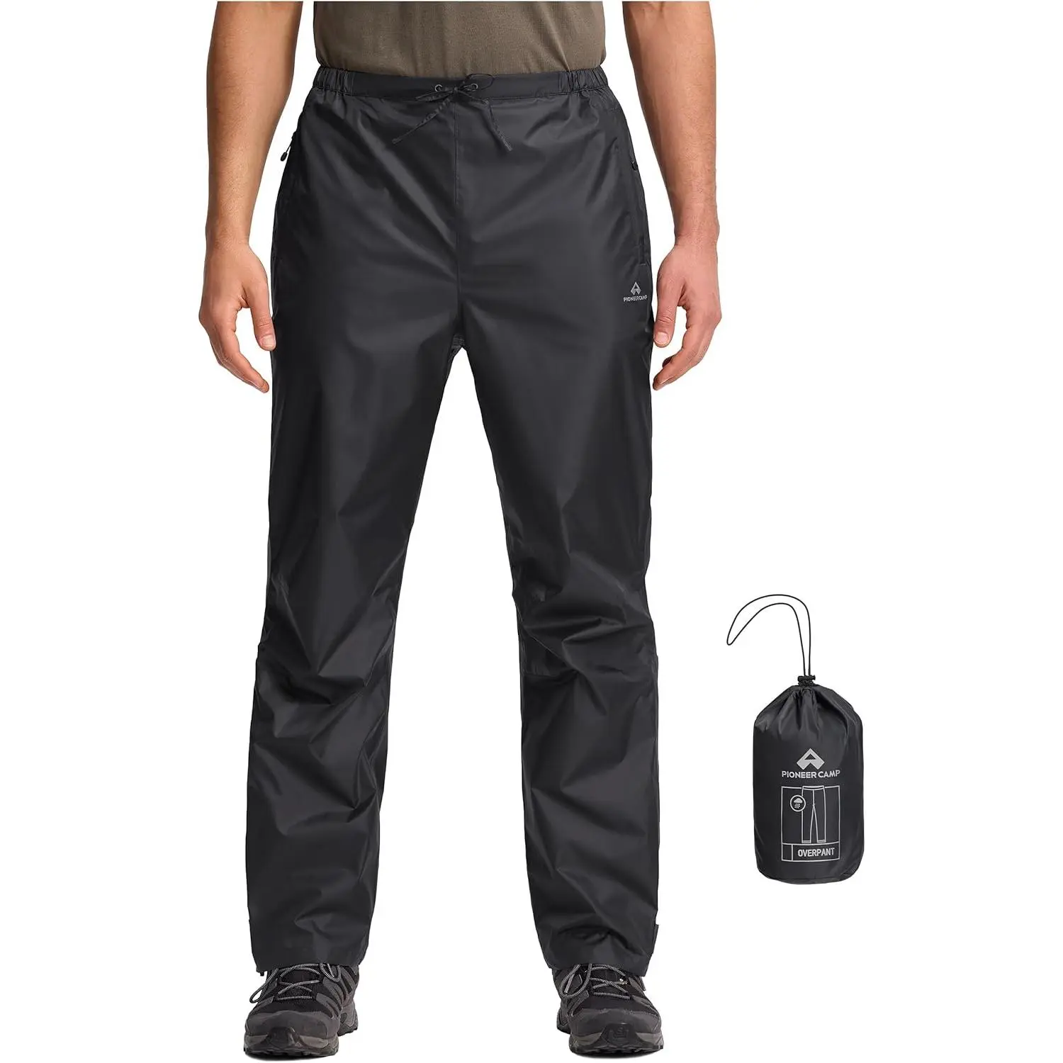 Pioneer Camp Men’s Waterproof Packable Lightweight Windproof Wind Resistant Men’s Pants, Golf Clothing for Hiking Fishing Work