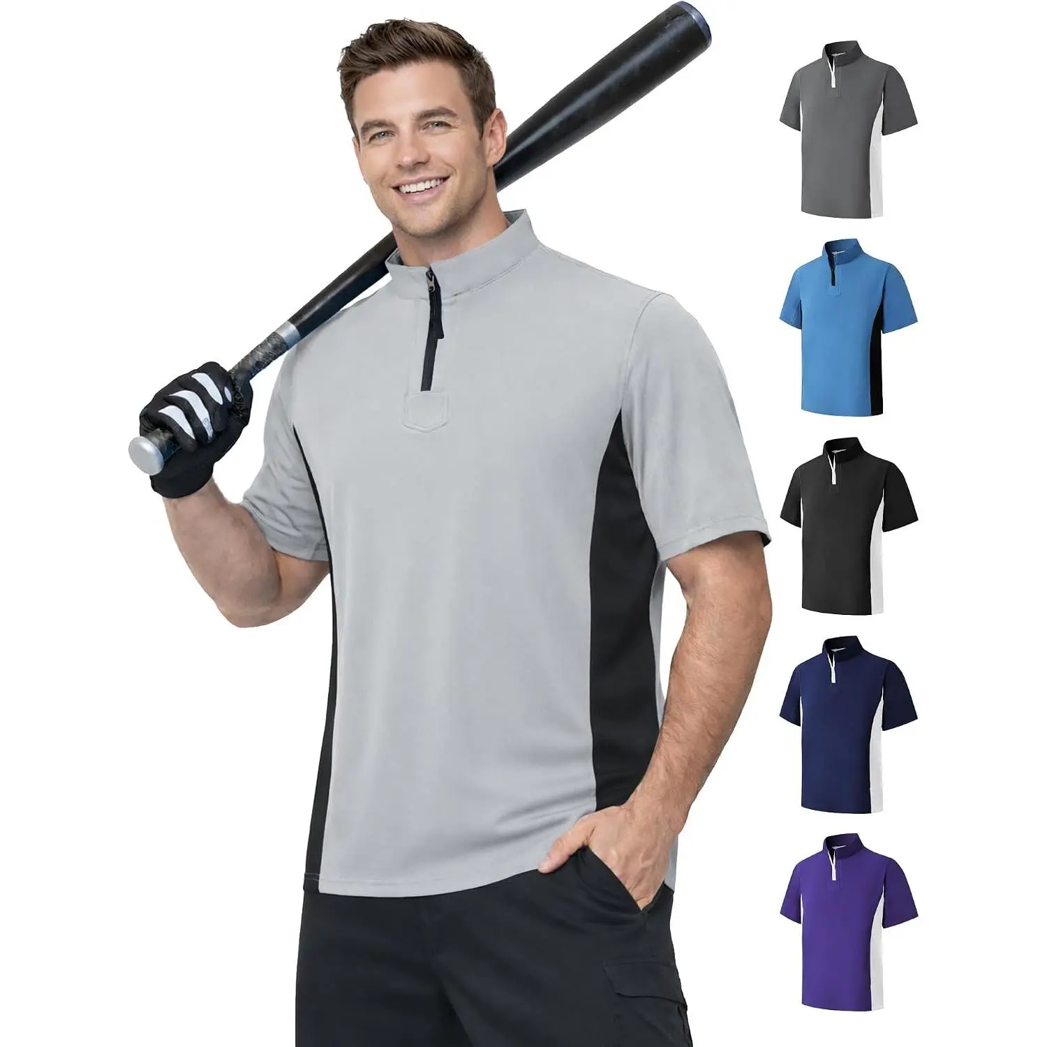 Men's Cage Baseball Jacket - Lightweight Athletic Pullover Cut, Water-Resistant Training Wear with Hand Pockets for Batting Practice