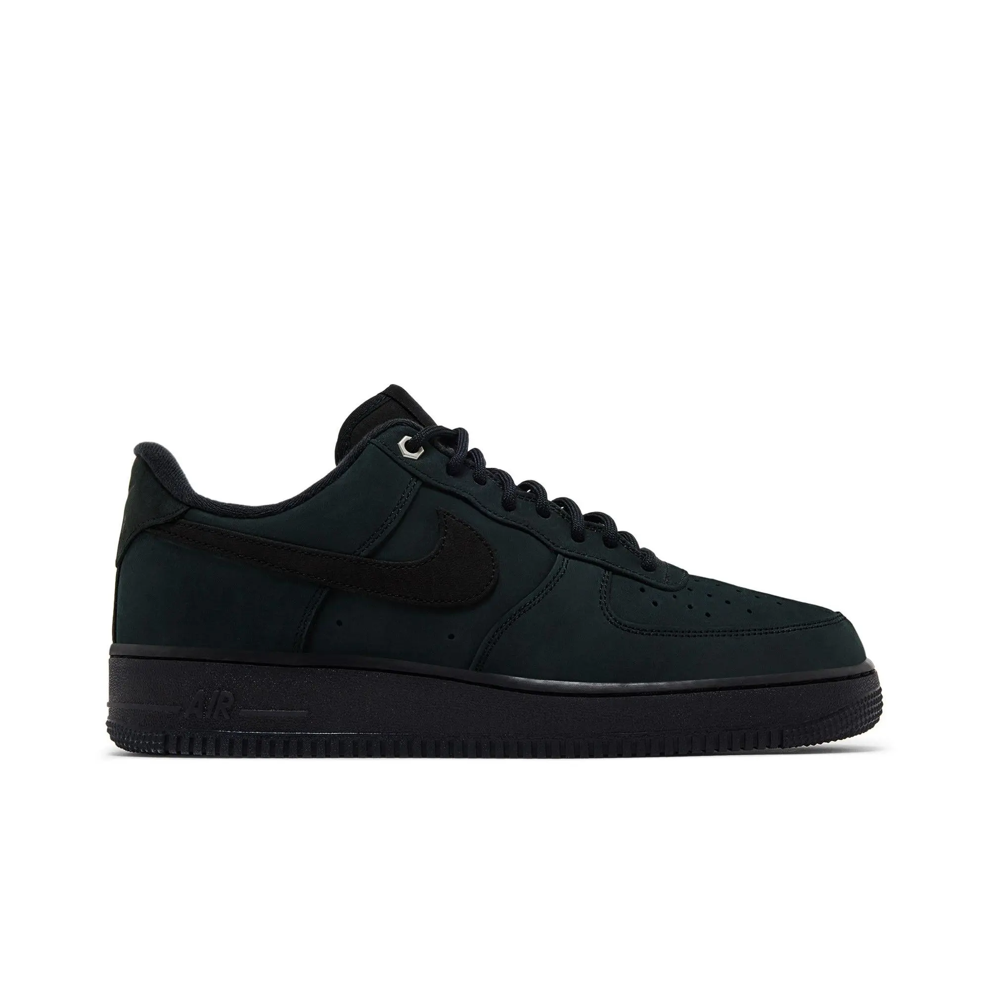 Nike Air Force 1 Low 'Triple Black Nubuck' Unisex Round Toe Low-Cut Lace-Up Skateboarding Sports Shoes, CJ9179-001