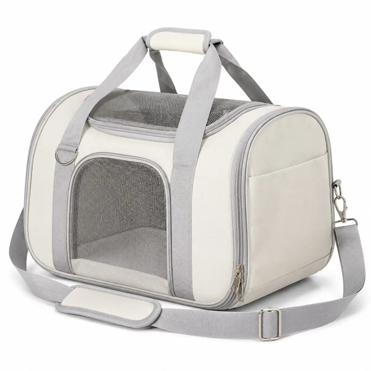 Portable Cat Backpack, Breathable Foldable Crossbody Pet Carrier, Large Capacity Transparent Space, Suitable for Small Dogs and Cats, Puppy Carrier Purse