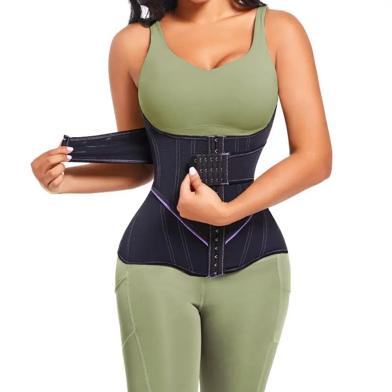 Dual adjustable design: front multi-row hooks + extra side wrap band for custom tightness