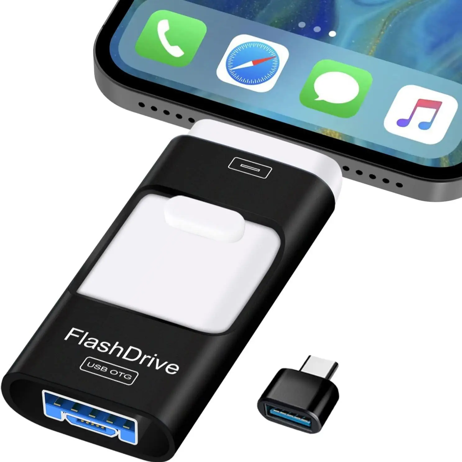 3 in 1 Flash Drive, Portable High Speed USB 3.0 Memory Storage, Usb Drives, OTG Flash Pen Drive with Free Type-C Adapter for Android Phones/PC and More Devices, Boyfriend Gift, External Storage