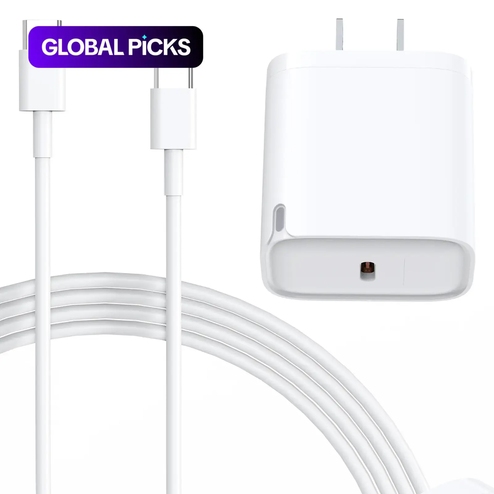GaN Fast Charger, Travel USB-C Wall Charger Block with 3.3 ft USB‑C to USB‑C Cable, Fast Charging Adapter for iPad Pro 12.9/11 in, iPad 10th/A16, iPad Air 11 in/5th and iPad Mini 6 #GLOBAL PICKS