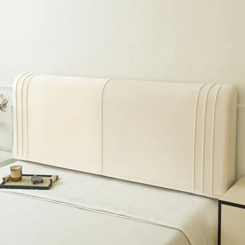 Thickened Plush Bed Headboard Cover, Modern Simple Design, Luxurious, Milk Velvet Full Coverage, Soft Backrest Protector, Thin Bed Head Cover, Thin Profile